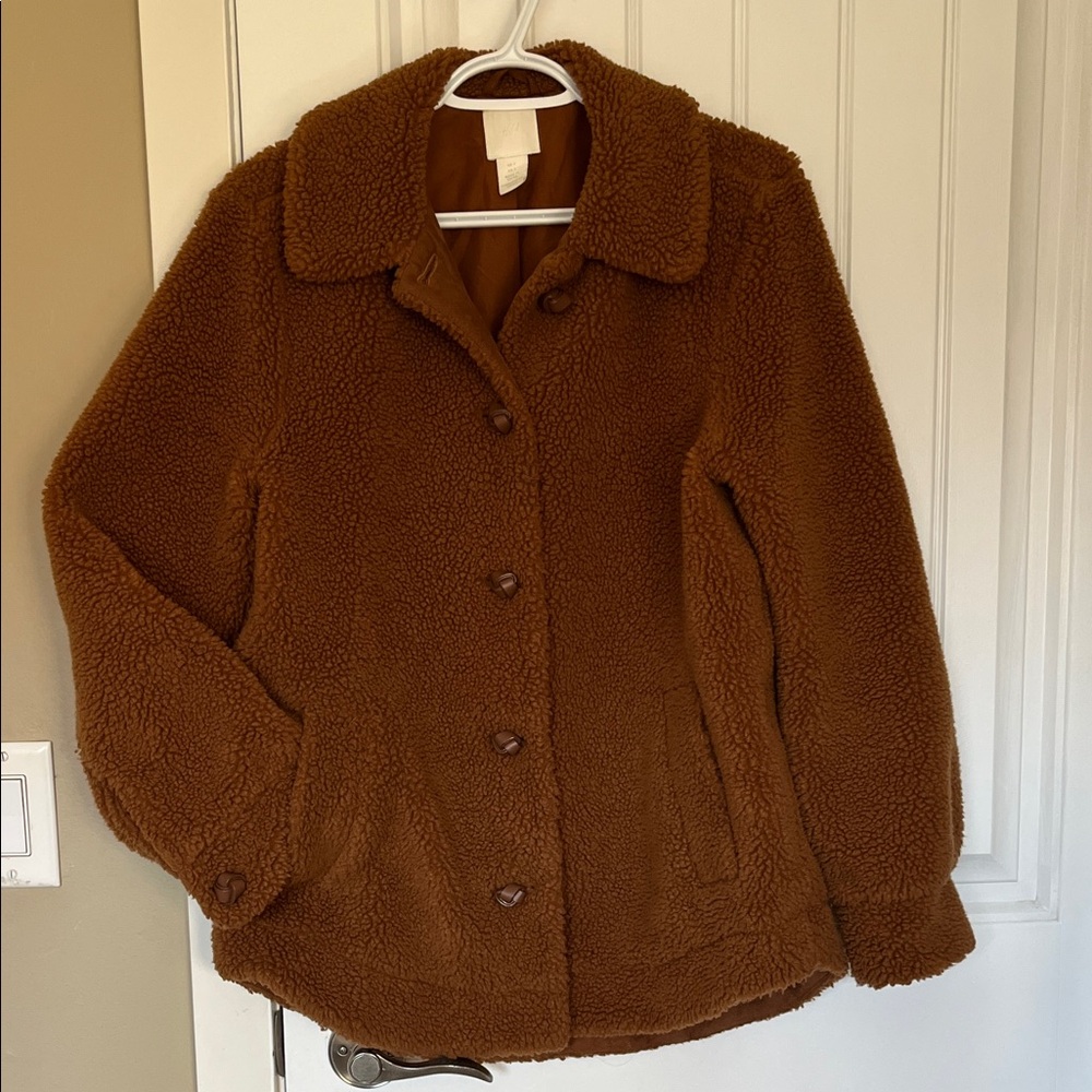 H&M Warm Brown Teddy Jacket